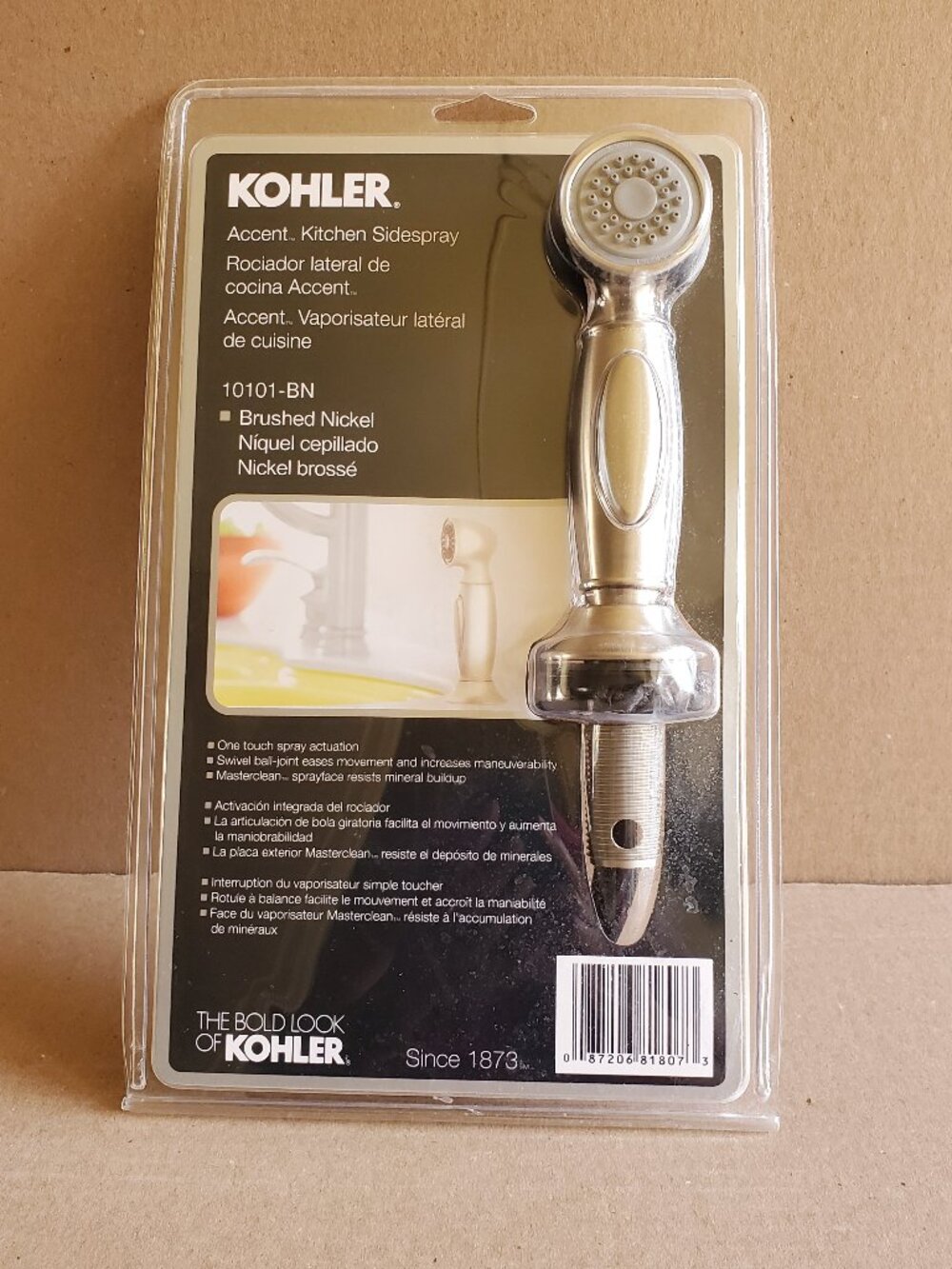 Kohler Accent Kitchen Sidespray K-10101-BN Vibrant Brushed Nickel New